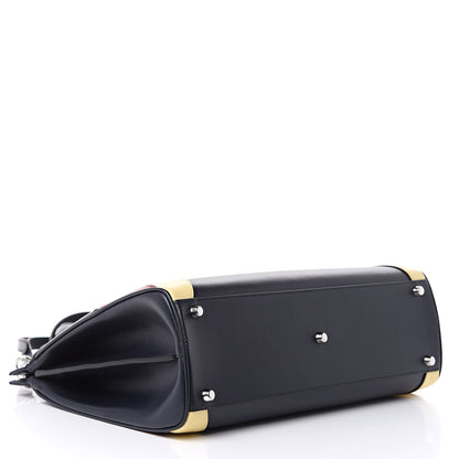 Gucci Smooth Calfskin Medium Zumi Top Handle Bag Blue Romantic Cerise Butter Multicolor 4 of 10