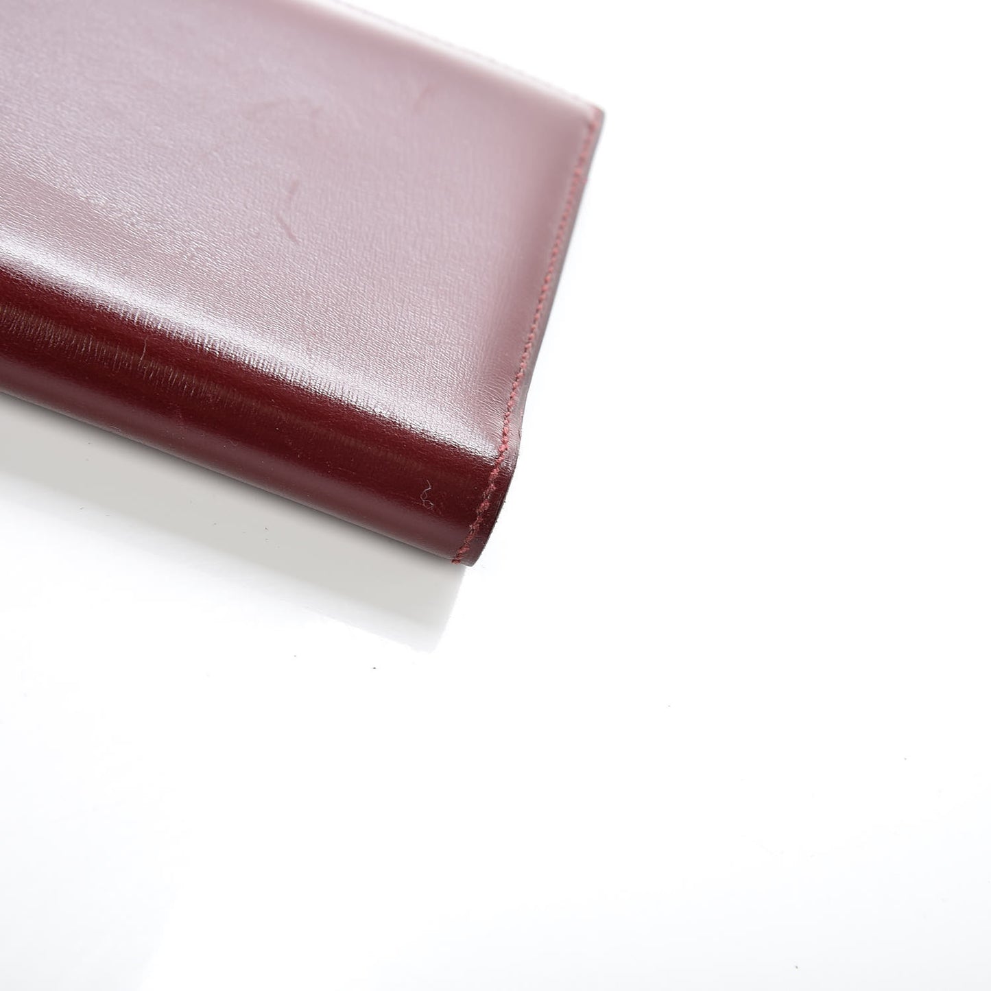 Box Checkbook Holder Wallet Rouge H