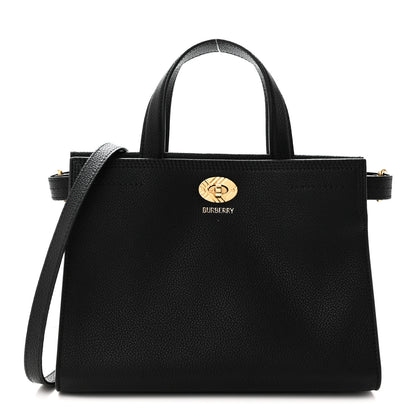 Burberry Grainy Calfskin Nova Check Mini Cotswolds Tote Black 1 of 9