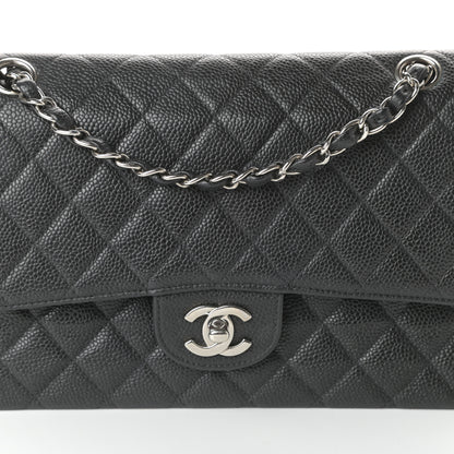 Chanel Caviar Quilted Medium Double Flap Black 8 of 10