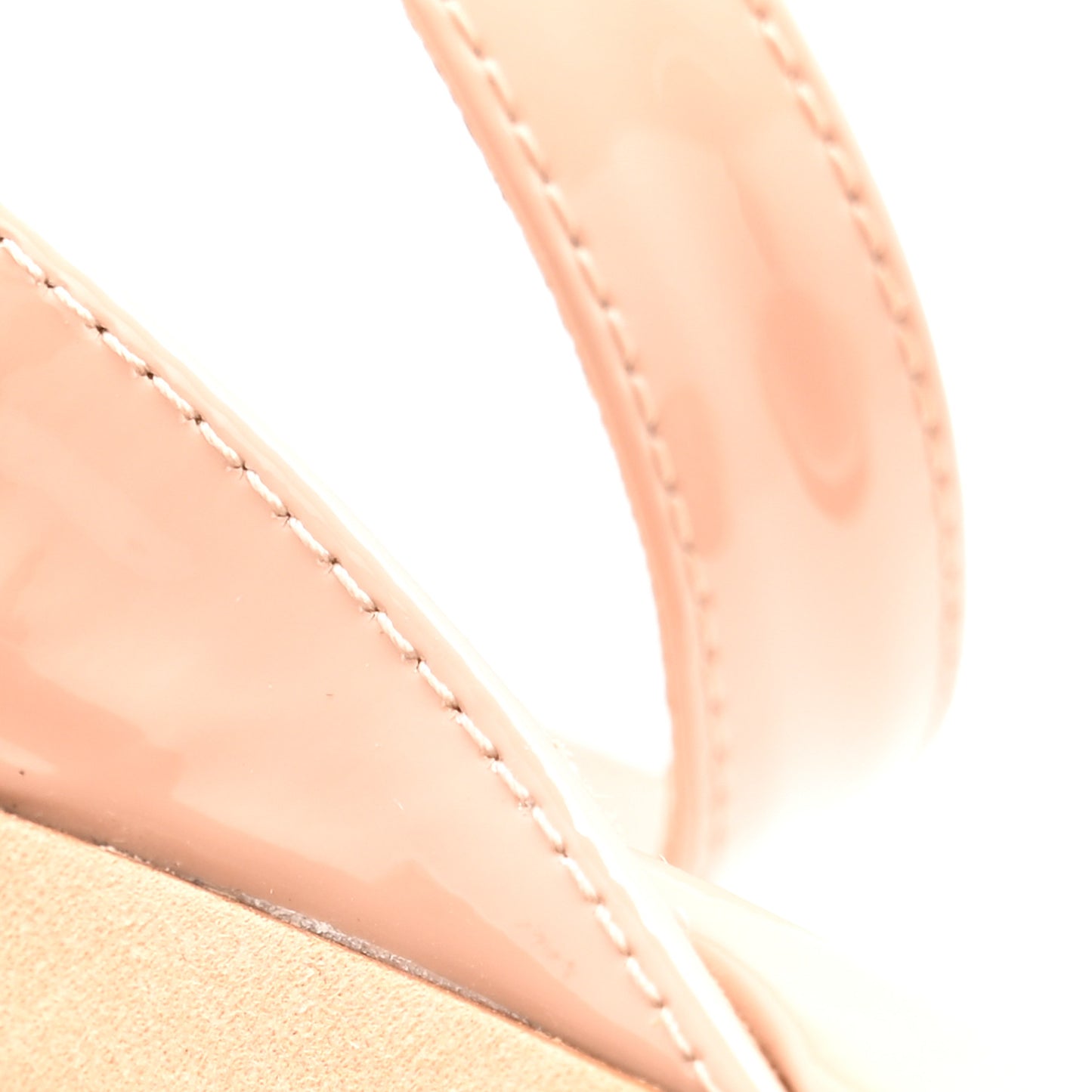 Patent Shake Platform Sandal 41 Nude Pink