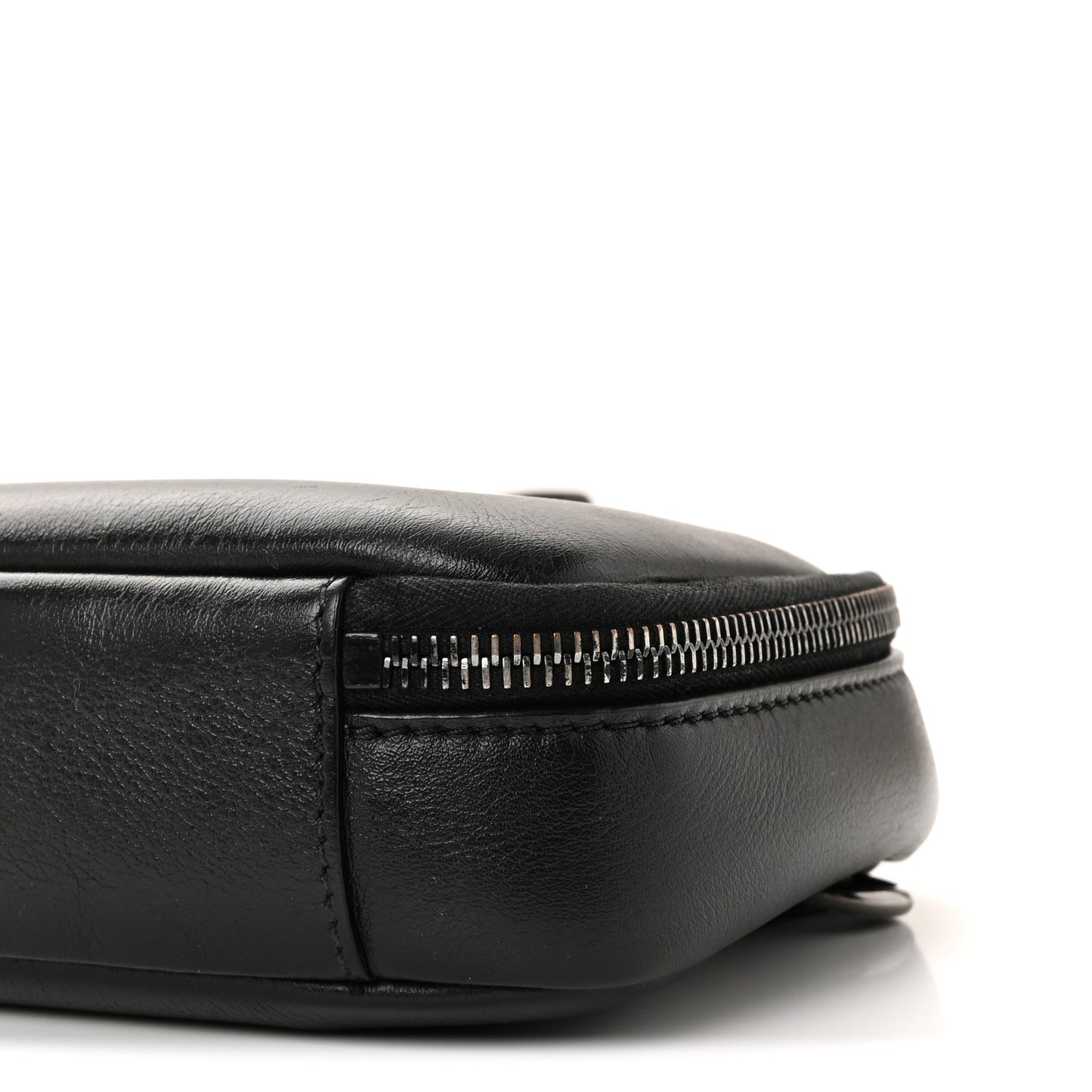 Calfskin Lacquered Vlogo Crossbody Bag Black