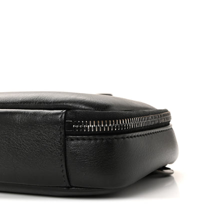 Valentino Garavani Calfskin Lacquered Vlogo Crossbody Bag Black 9 of 9