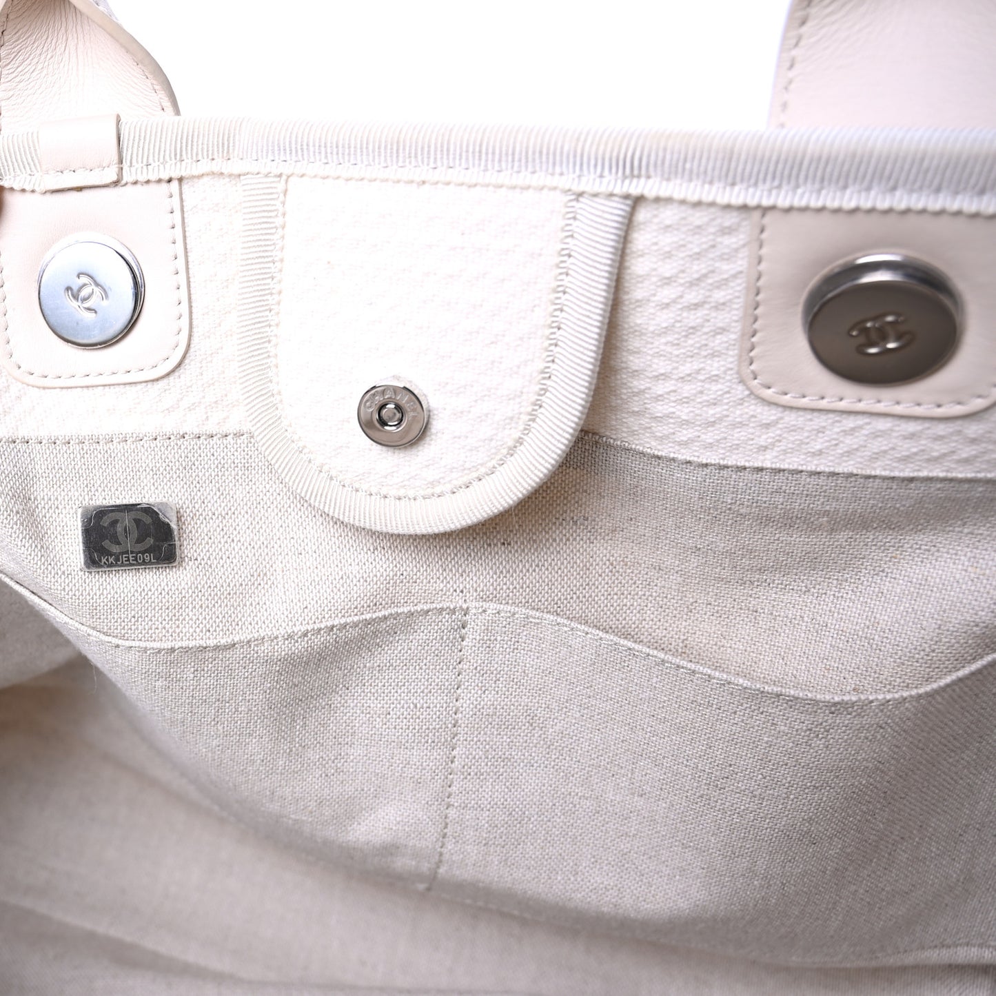 Mixed Fibers Small Deauville Tote White