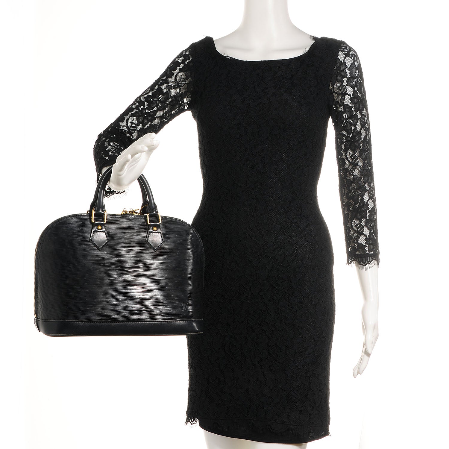 Louis Vuitton Epi Alma PM Black 2 of 7
