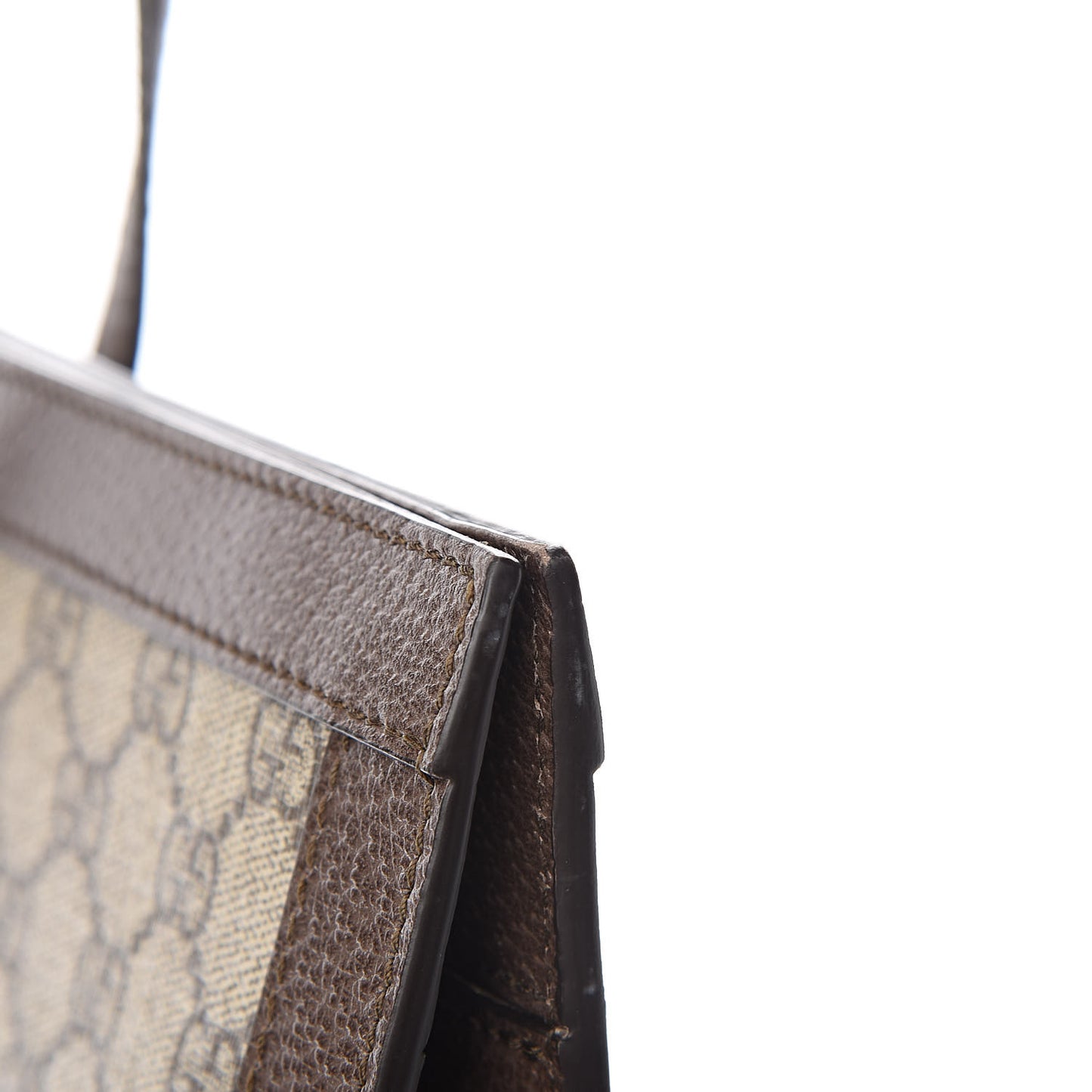 GG Supreme Monogram Web Ophidia Vertical Tote Brown