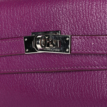 Hermes Chevre Mysore Medium Kelly Wallet Anemone 6 of 8