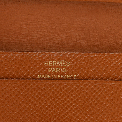Hermes Epsom Bearn Card Holder Wallet Gold 6 of 11