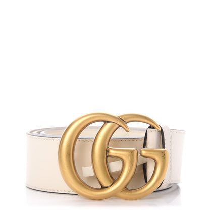 Gucci Calfskin Double G 40mm Belt 90 36 Mystic White 1 of 8