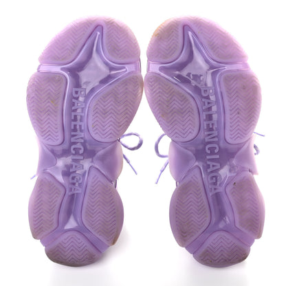Balenciaga Fabric Mesh Clear Sole Womens Triple S Sneakers 37 Light Lilac White 5 of 14