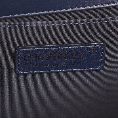 Chanel Lambskin Quilted Medium Boy Flap Dark Blue 6 of 7