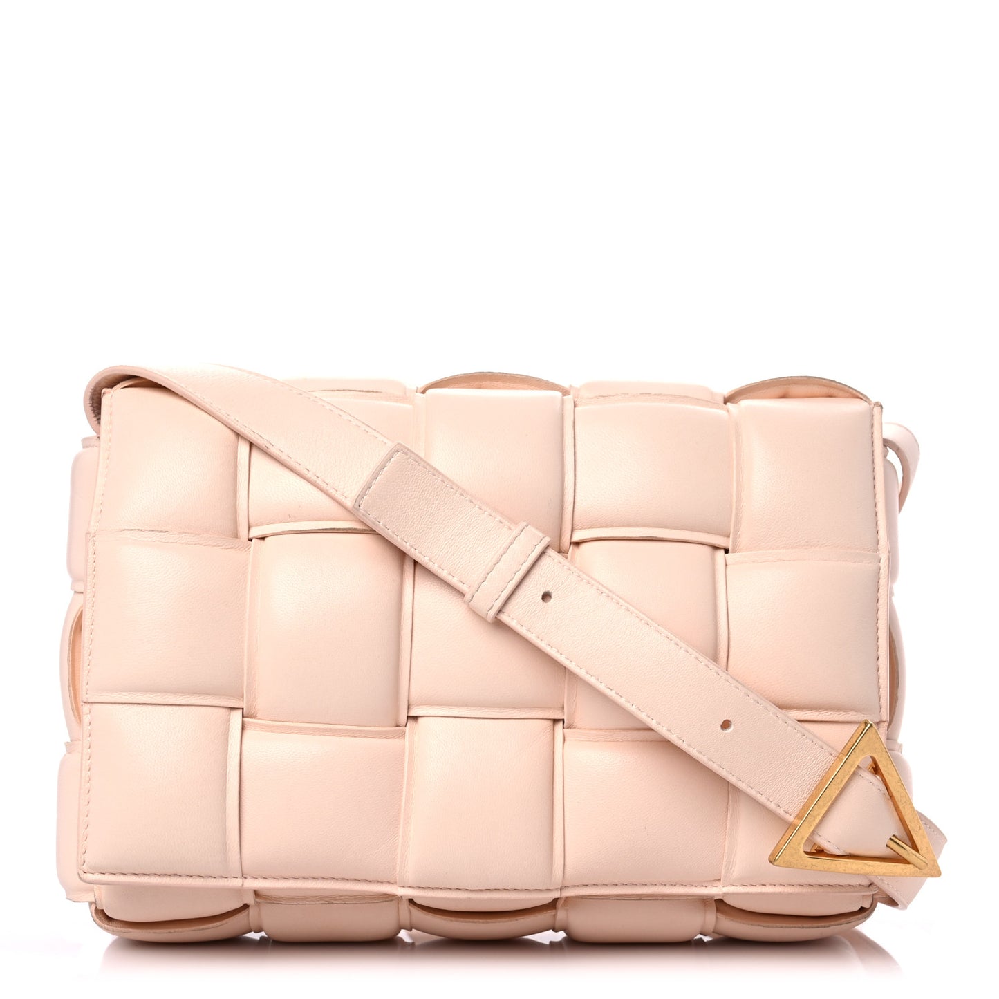 Nappa Maxi Intreccio Padded Cassette Crossbody Bag Melon Washed