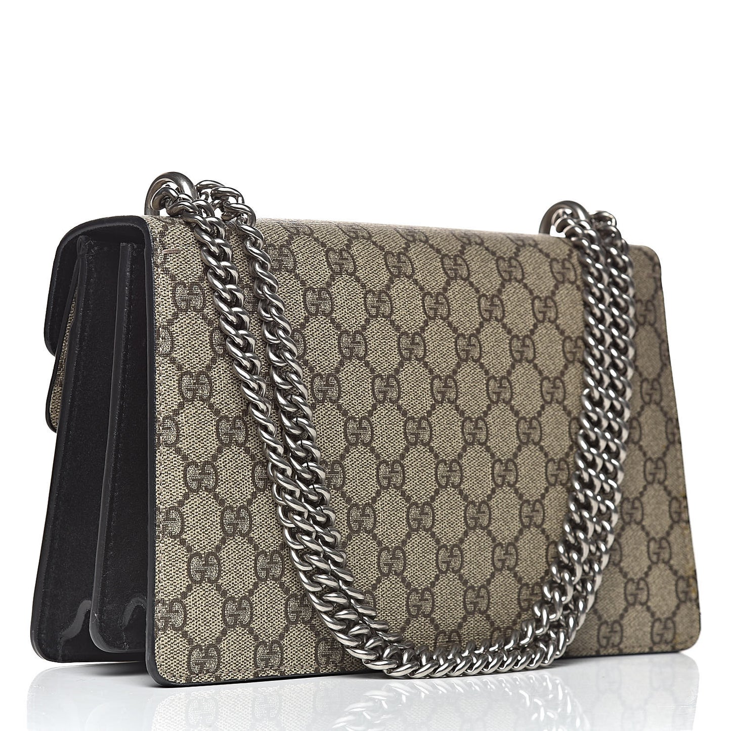 GG Supreme Monogram Small Dionysus Shoulder Bag Black