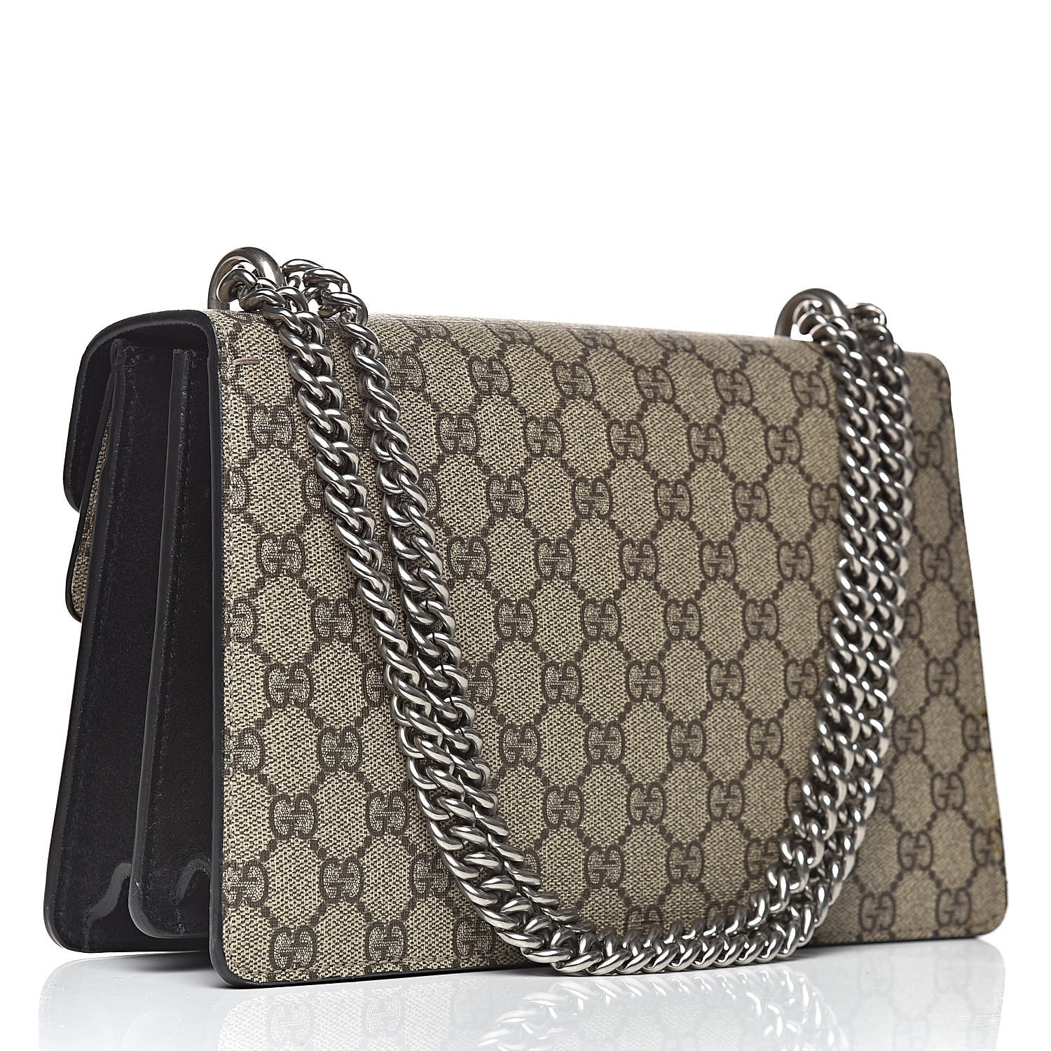 Gucci GG Supreme Monogram Small Dionysus Shoulder Bag Black 3 of 12
