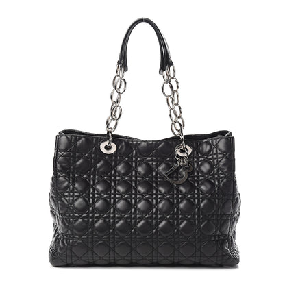 Christian Dior Lambskin Cannage Medium Dior Soft Shopping Tote Black 1 of 12