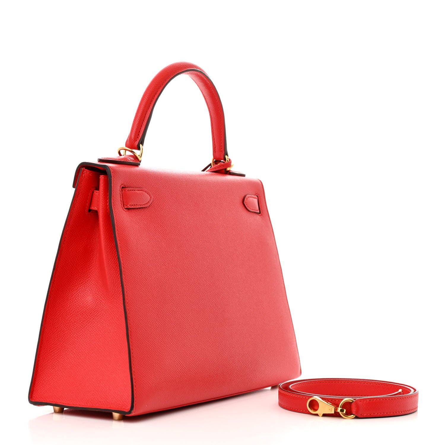 Hermes Epsom Kelly Sellier 28 Rouge Tomate 4 of 29