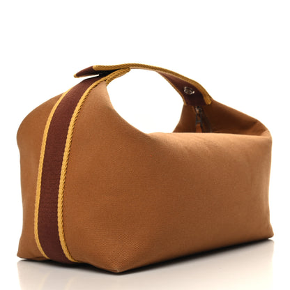 Hermes Canvas Large Bride-A-Brac Pouch Ocre 3 of 12
