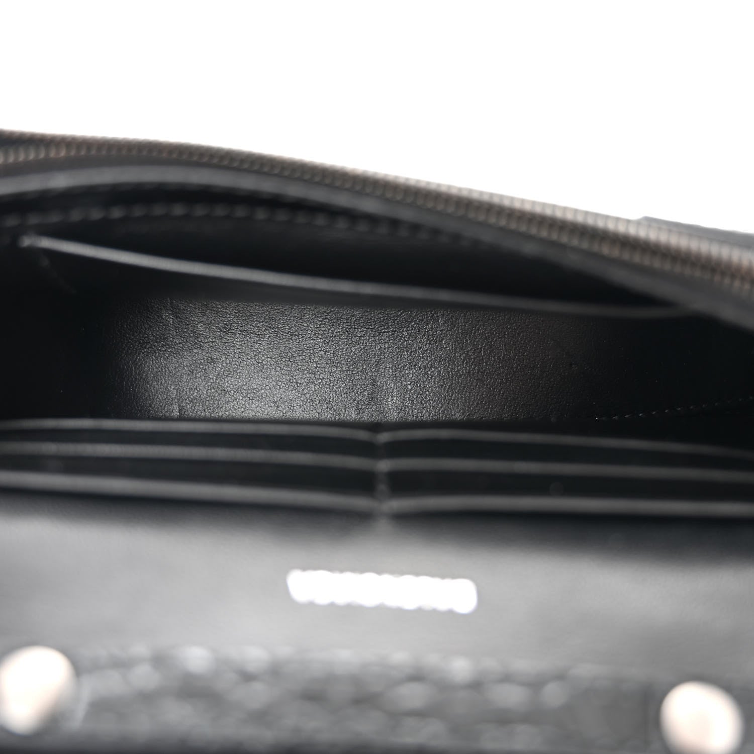 Balenciaga Shiny Calfskin Monochrome Crocodile Embossed Hourglass Chain Bag Black 5 of 9