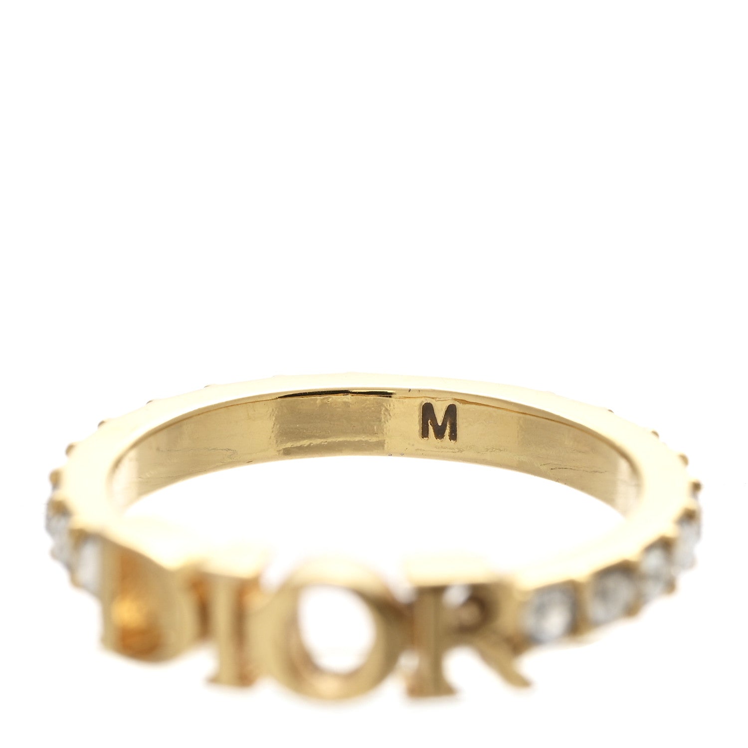 Christian Dior Metal Crystal DIO(R)EVOLUTION Ring M Gold 4 of 5