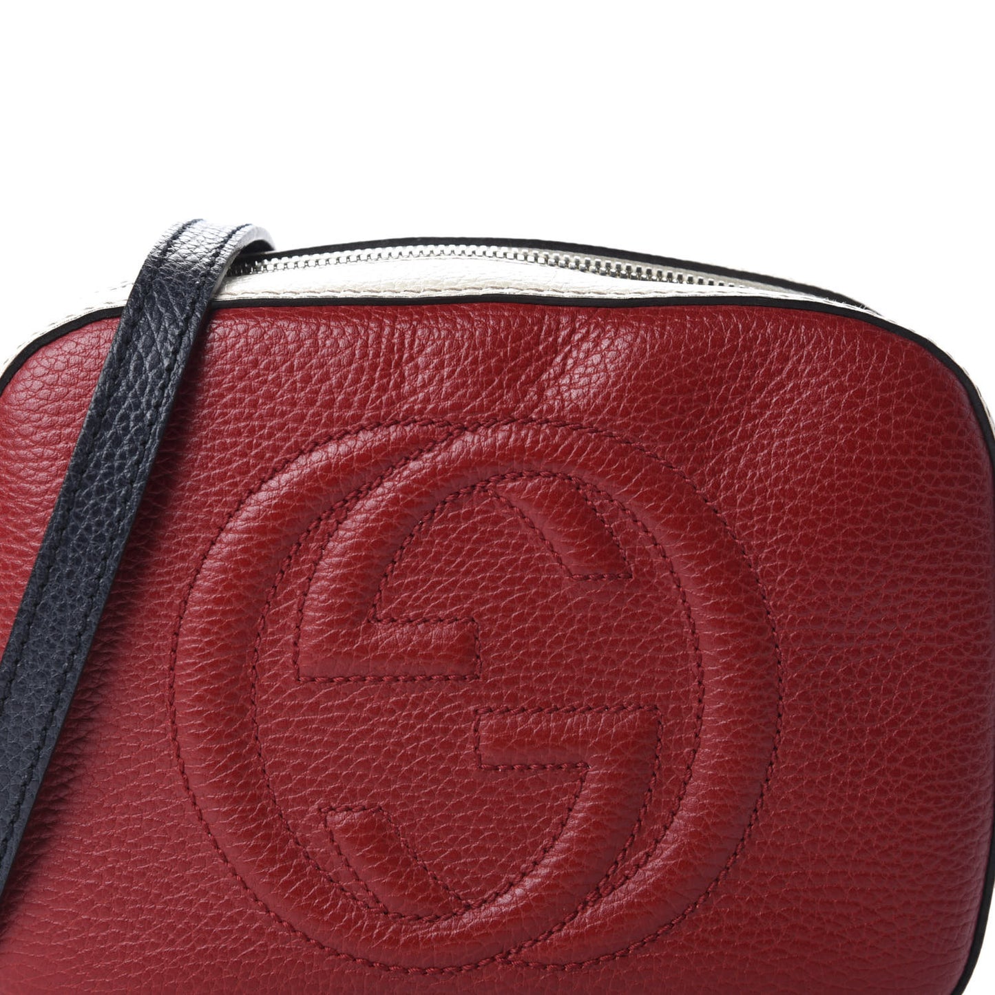 Dollar Calfskin Small Soho Disco Bag Hibiscus Red Mystic White Blue