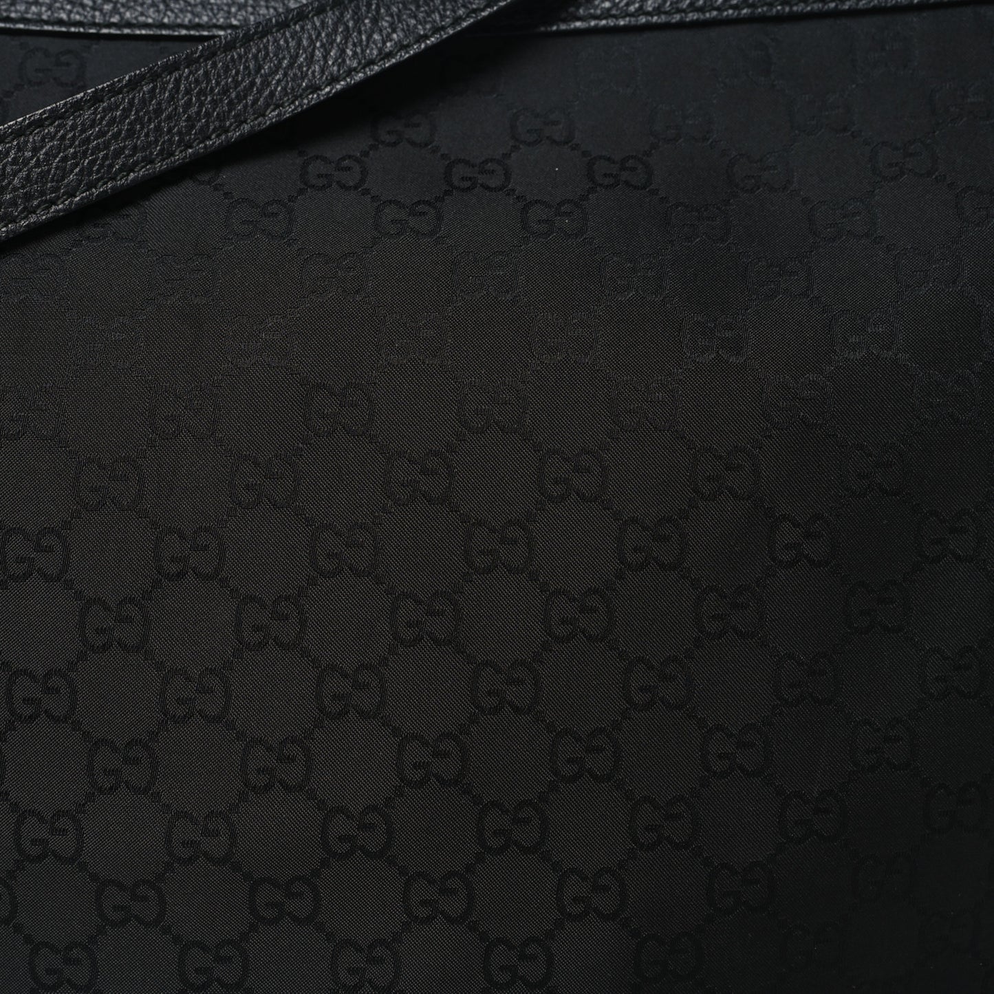 Denim Monogram Large Half Moon Hobo Black