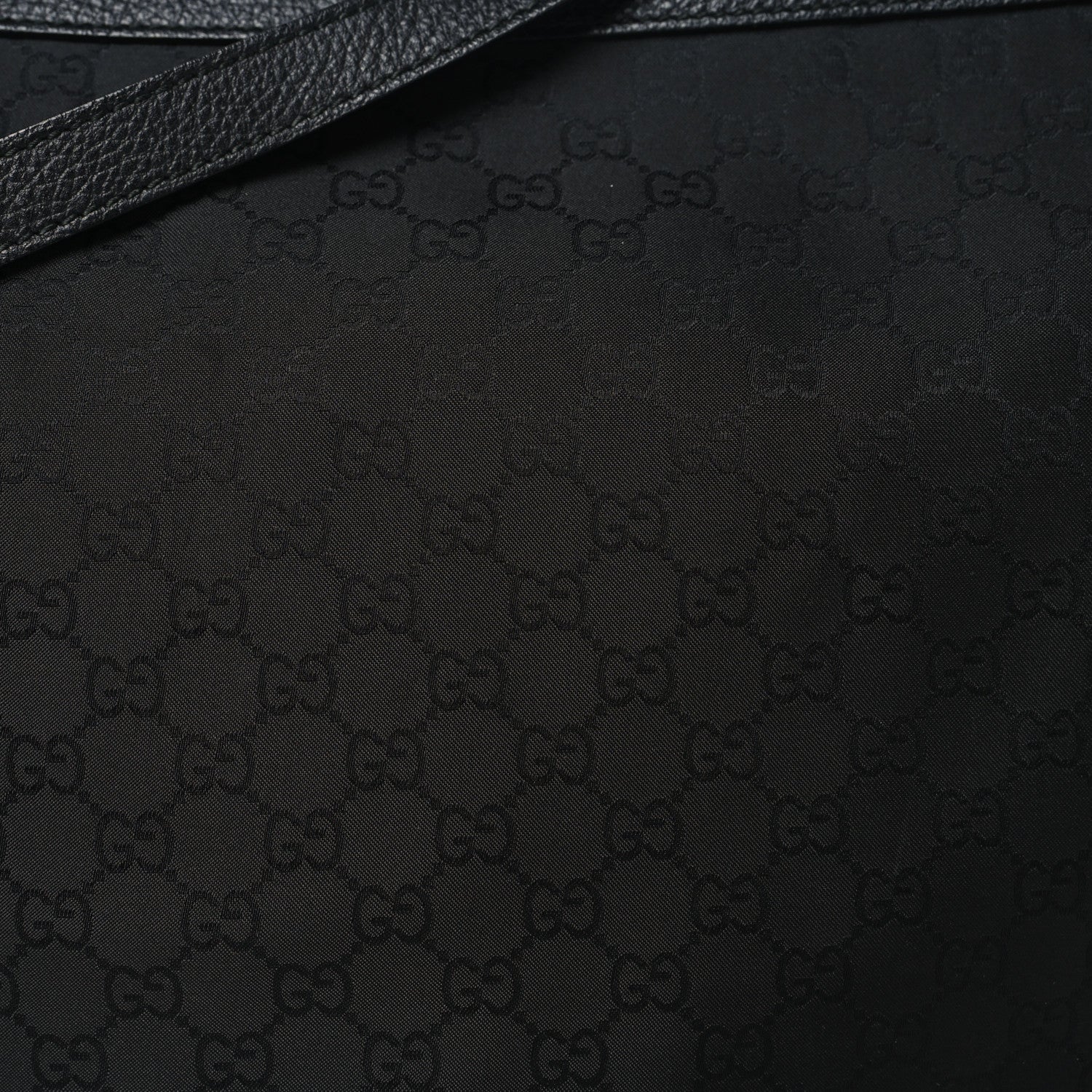 Gucci Denim Monogram Large Half Moon Hobo Black 8 of 12