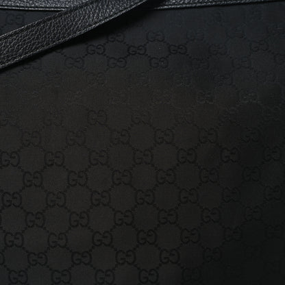 Gucci Denim Monogram Large Half Moon Hobo Black 8 of 12