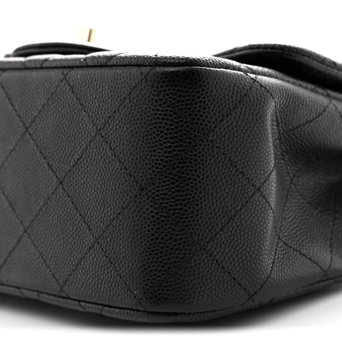 Caviar Quilted Mini Square Flap Black