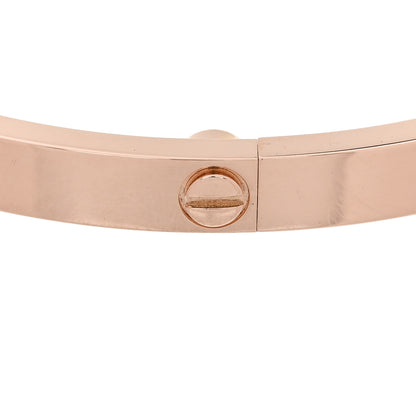 Cartier 18K Pink Gold 10 Diamond Small LOVE Bracelet 16 7 of 9