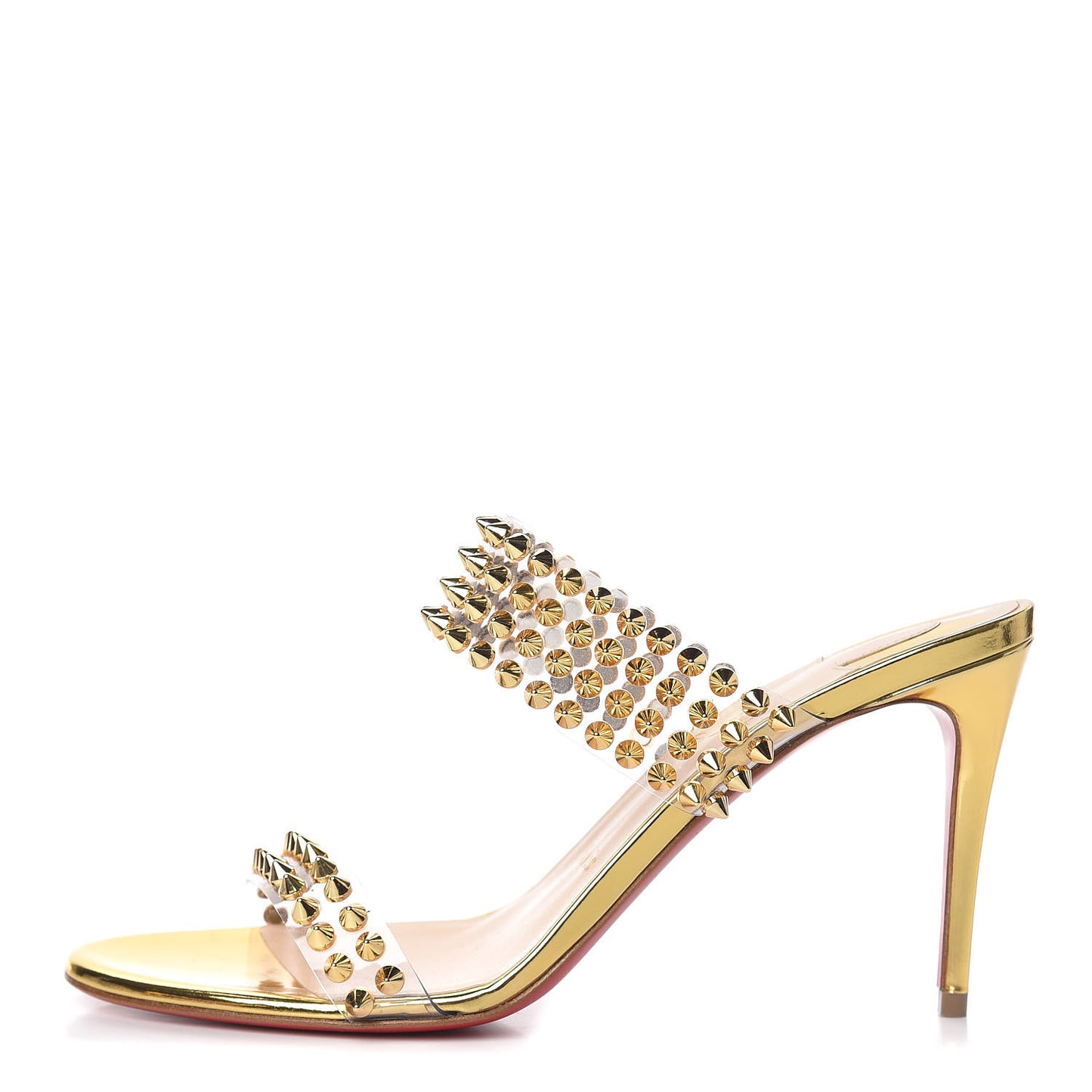 Specchio PVC Spikes Only 85 Slide Sandals 39 Gold