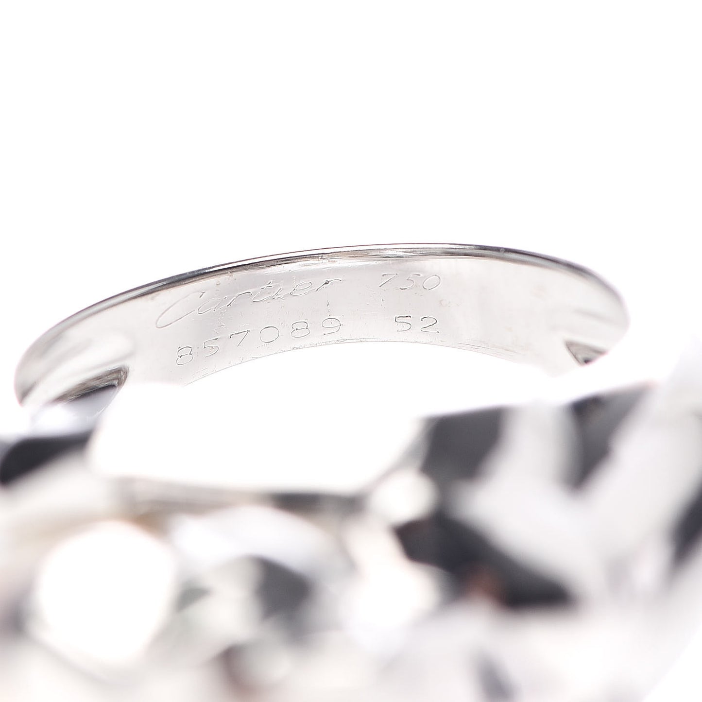 18K White Gold Pearl Black Onyx Emerald Panthere De Ring 52 6