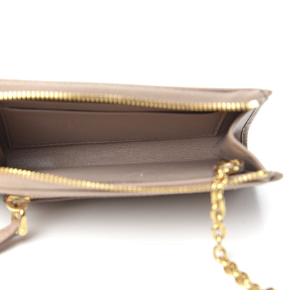 Prada Saffiano Metal Zip Around Keychain Cipria 5 of 7