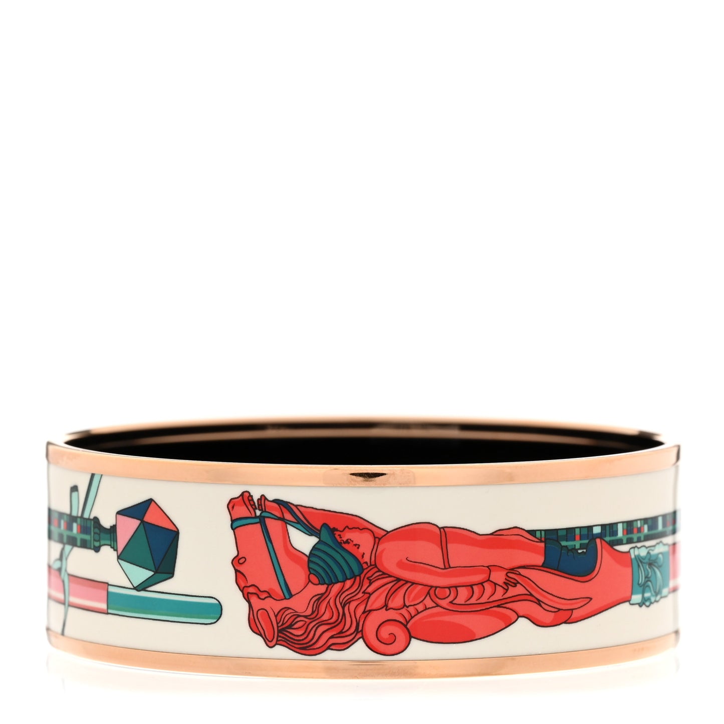Enamel Printed Wide Les Cannes Bracelet L Baroque
