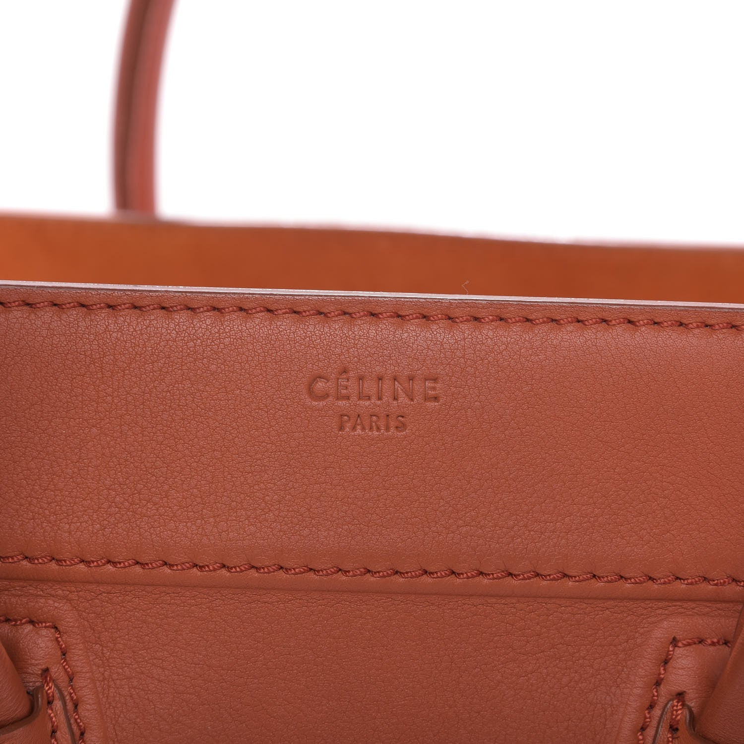 Celine Supple Calfskin Medium Phantom Luggage Orange 8 of 10