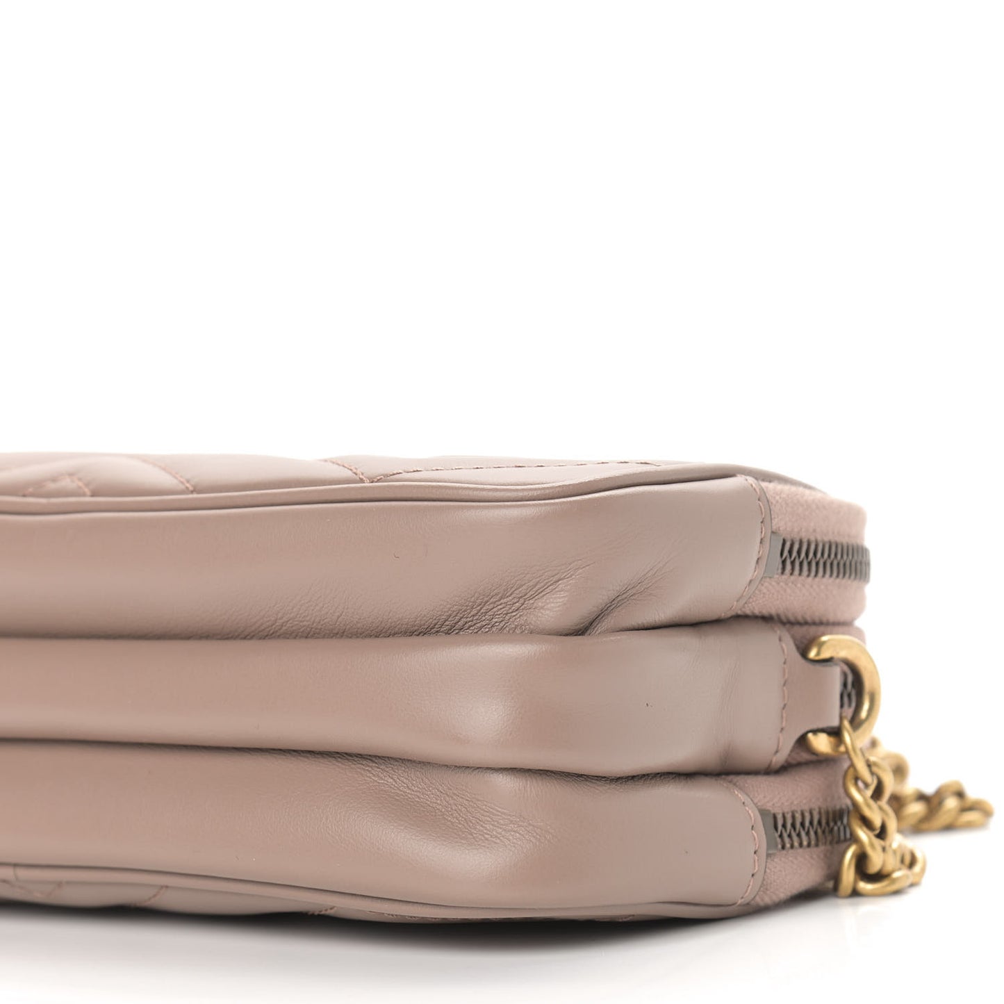 Calfskin Matelasse Mini GG Marmont Chain Crossbody Bag Porcelain Rose