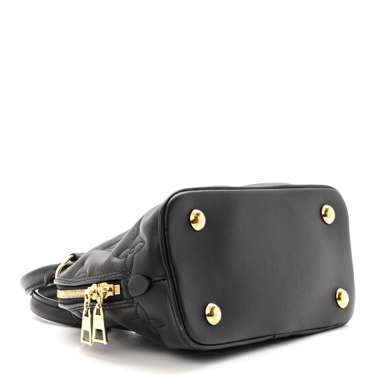 Louis Vuitton Calfskin Bubblegram Alma BB Black 3 of 8