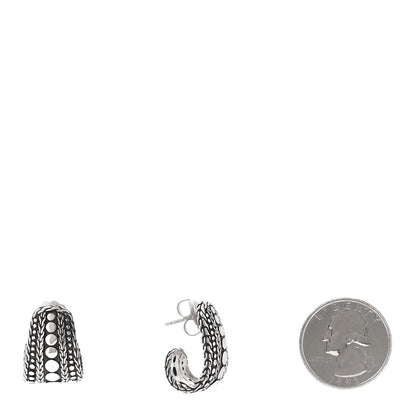John Hardy Sterling Silver Dot Nuansa J Hoop Earrings 2 of 5