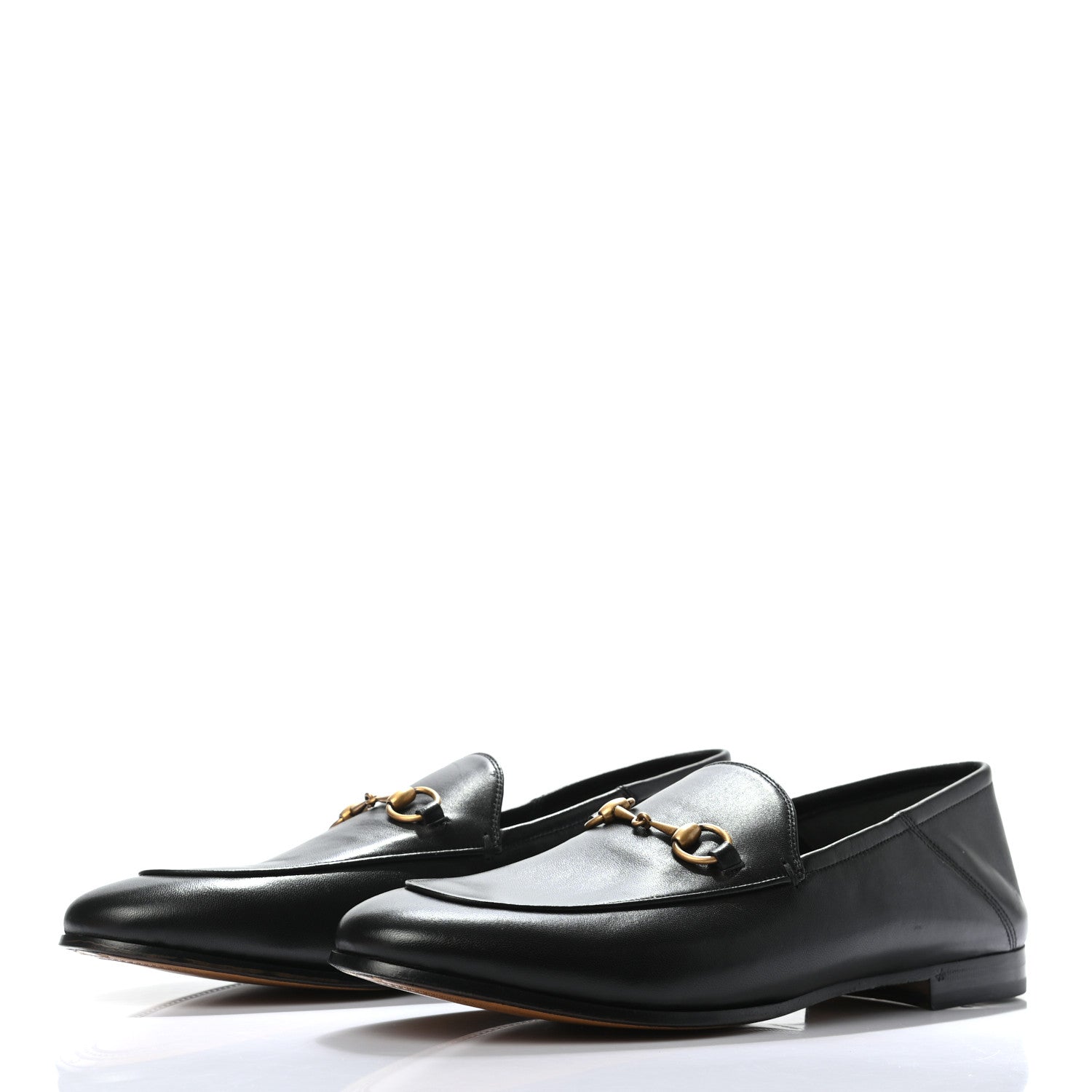 Gucci Lambskin Womens Brixton Horsebit Loafers 41 Black 3 of 7