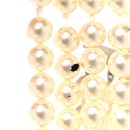 Chanel Pearl Crystal CC Multi Strand Necklace Silver 8 of 11