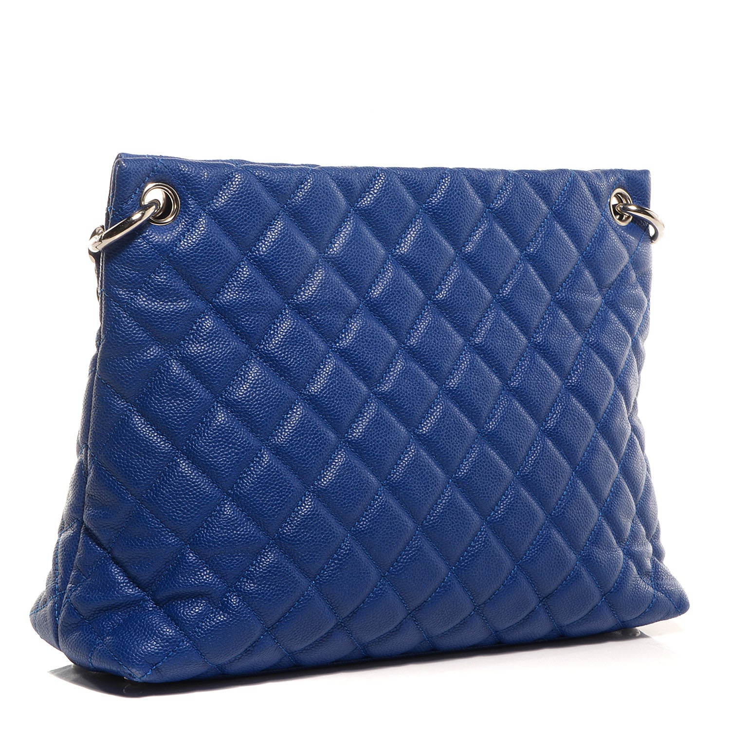 Chanel Caviar Easy Zip Tote Cobalt Blue 3 of 7