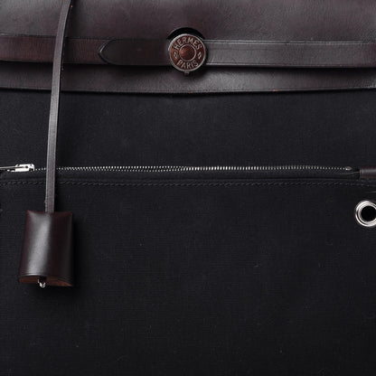 Hermes Toile Vache Hunter Herbag Zip 31 PM Black Ebene 10 of 11