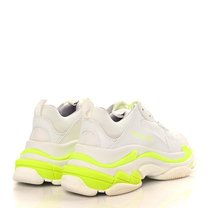 Balenciaga Fabric Mesh Womens Triple S Sneakers 40 Fluo Yellow White Grey 4 of 6