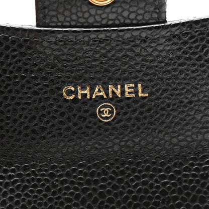 Chanel Caviar Quilted Flap Card Holder Wallet Black 7 of 9