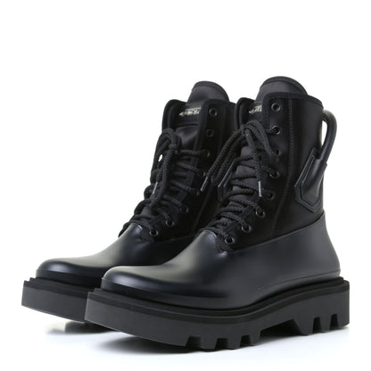 Givenchy Satin Neoprene Combat Rain Boots 39 Black 3 of 10