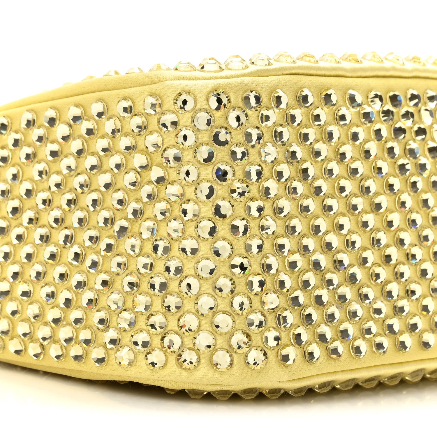 Prada Satin Crystal Re-Edition 2005 Shoulder Bag Ananas 9 of 9