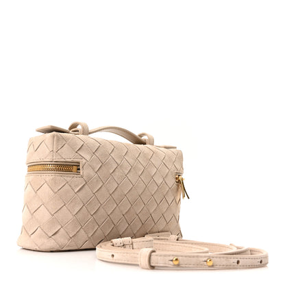 Bottega Veneta Suede Intrecciato Bang Bang Vanity Case Ecru 3 of 9