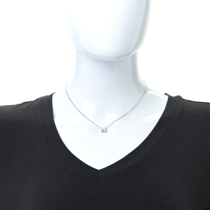 Hermes Palladium Mini Pop H Pendant Necklace Rose Dragee 2 of 7