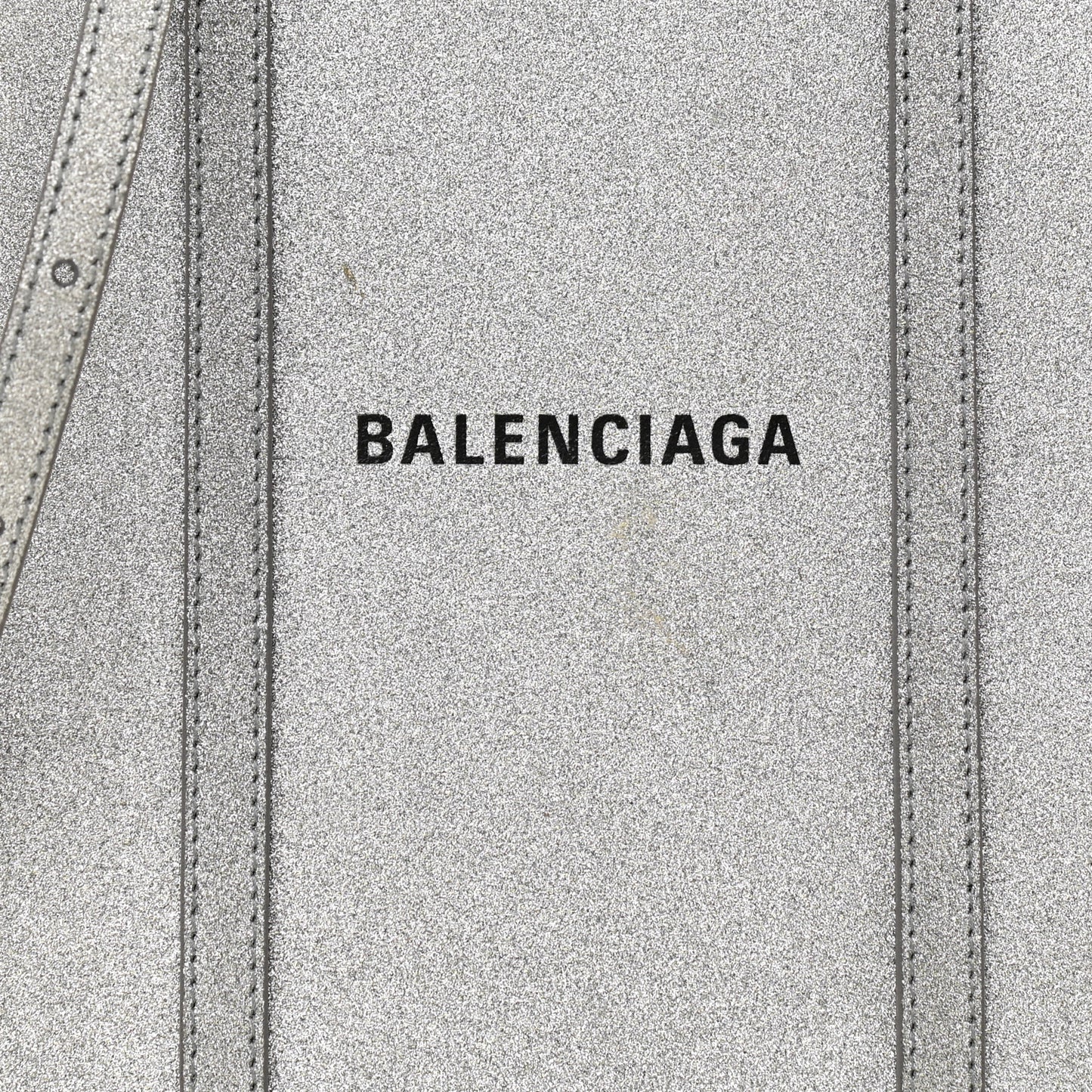 Glitter Calfskin XXS Everyday Tote Silver