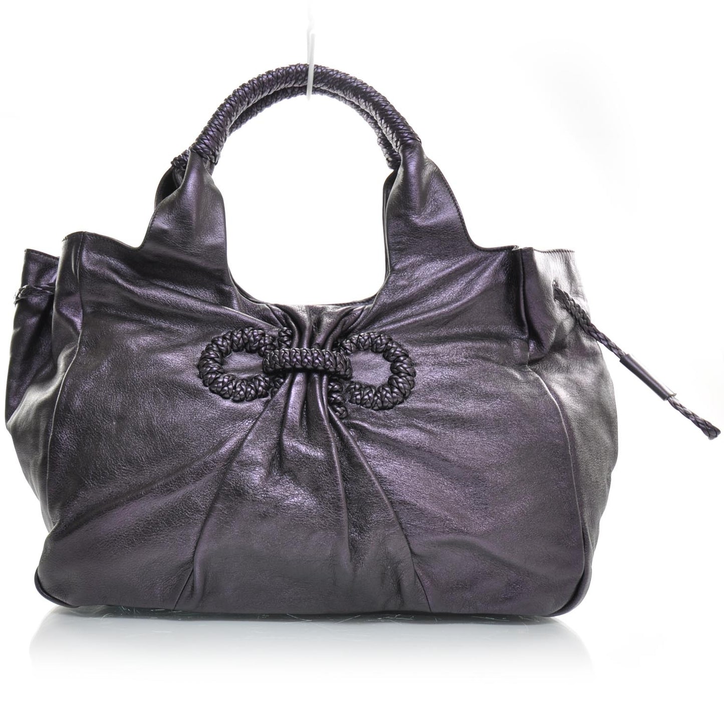 SALVATOREFERRAGAMOVitelloGancioIntreccShoulderBagMetallicPurple