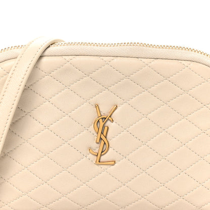 Saint Laurent Lambskin Quilted Gaby Zipped Pouch Crema Soft 7 of 9